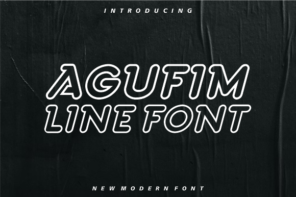 Agufim Line: A Stylish Display Font for Crafters and Designers