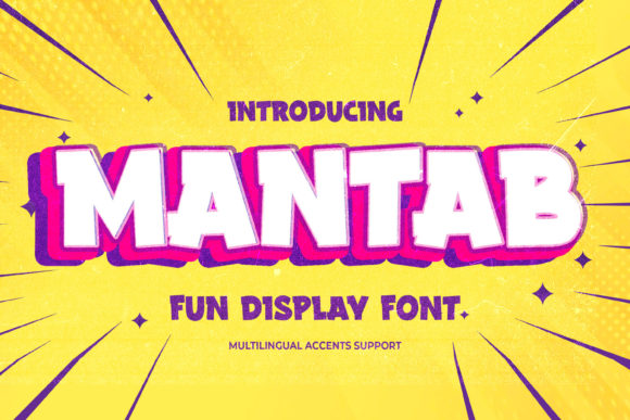 Mantab: A Bold Display Font for Crafters and Product Creators
