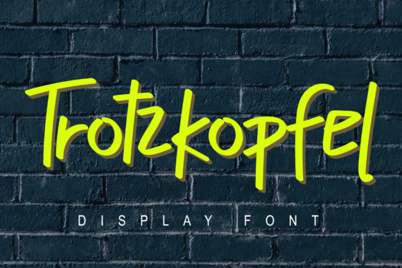 Trotzkopfel: A Bold Display Font for Digital Design