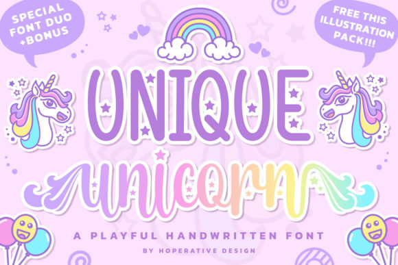 Unique Unicorn: A Playful Font for Magical Branding